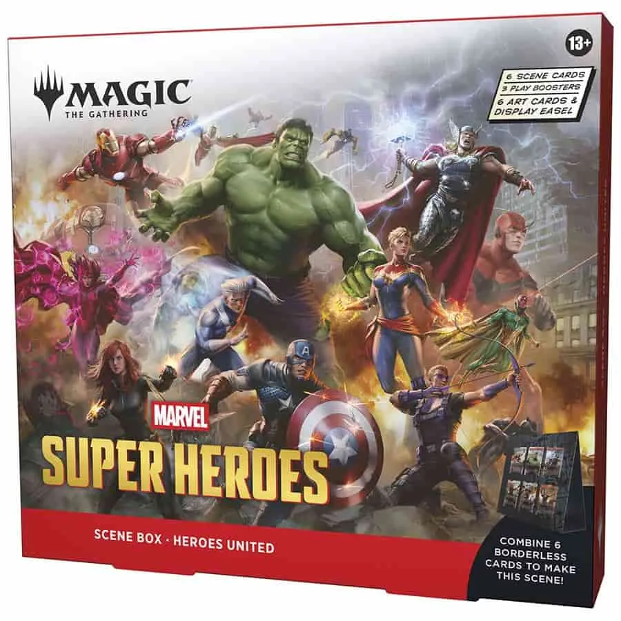 MAGIC THE GATHERING: MSH MARVEL SUPER HEROES SCENE BOX (4CT INNER CASE)-PRE ORDER JUNE 19 RELEASE