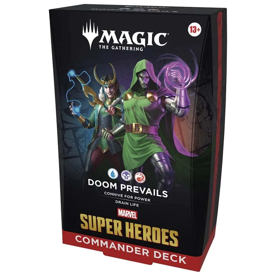 MAGIC THE GATHERING: MSH MARVEL SUPER HEROES COMMANDER DECK-DOOM PREVAILS-PREORDER JUNE 19 RELEASE